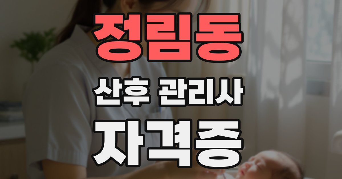 정림동 산후 관리사 자격증