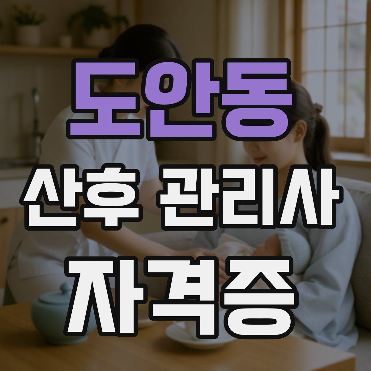 도안동 산후 관리사 자격증