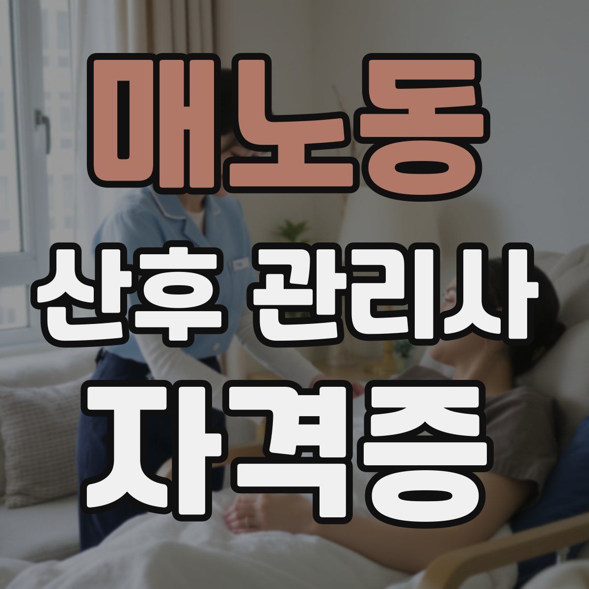 매노동 산후 관리사 자격증