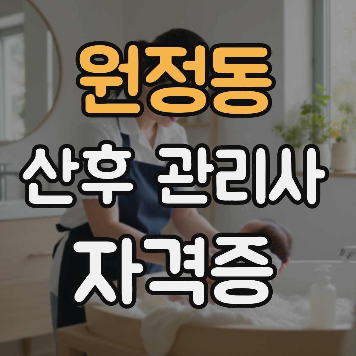 원정동 산후 관리사 자격증