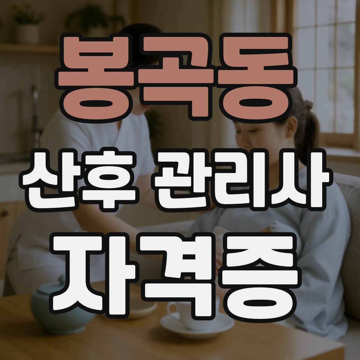 봉곡동 산후 관리사 자격증