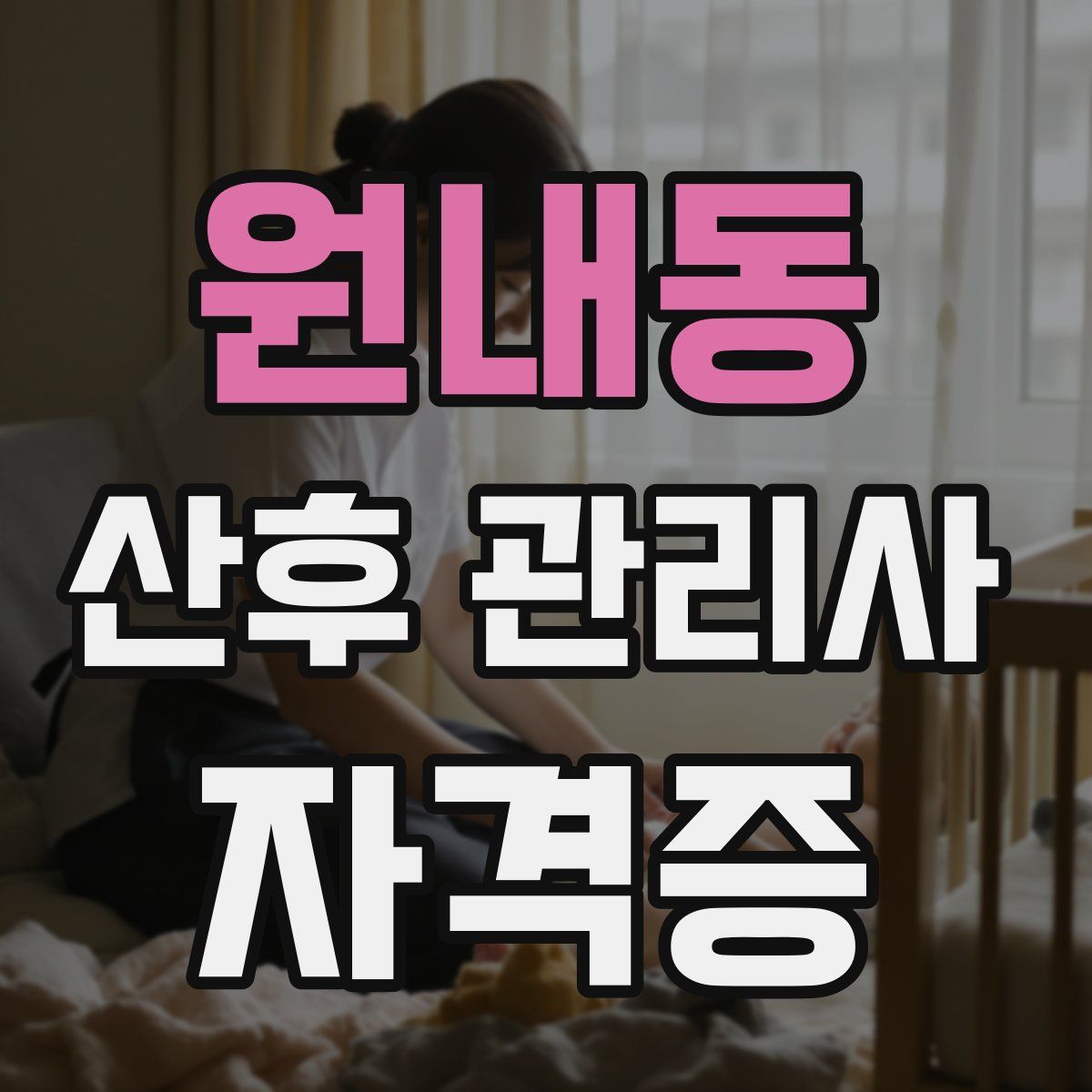 원내동 산후 관리사 자격증