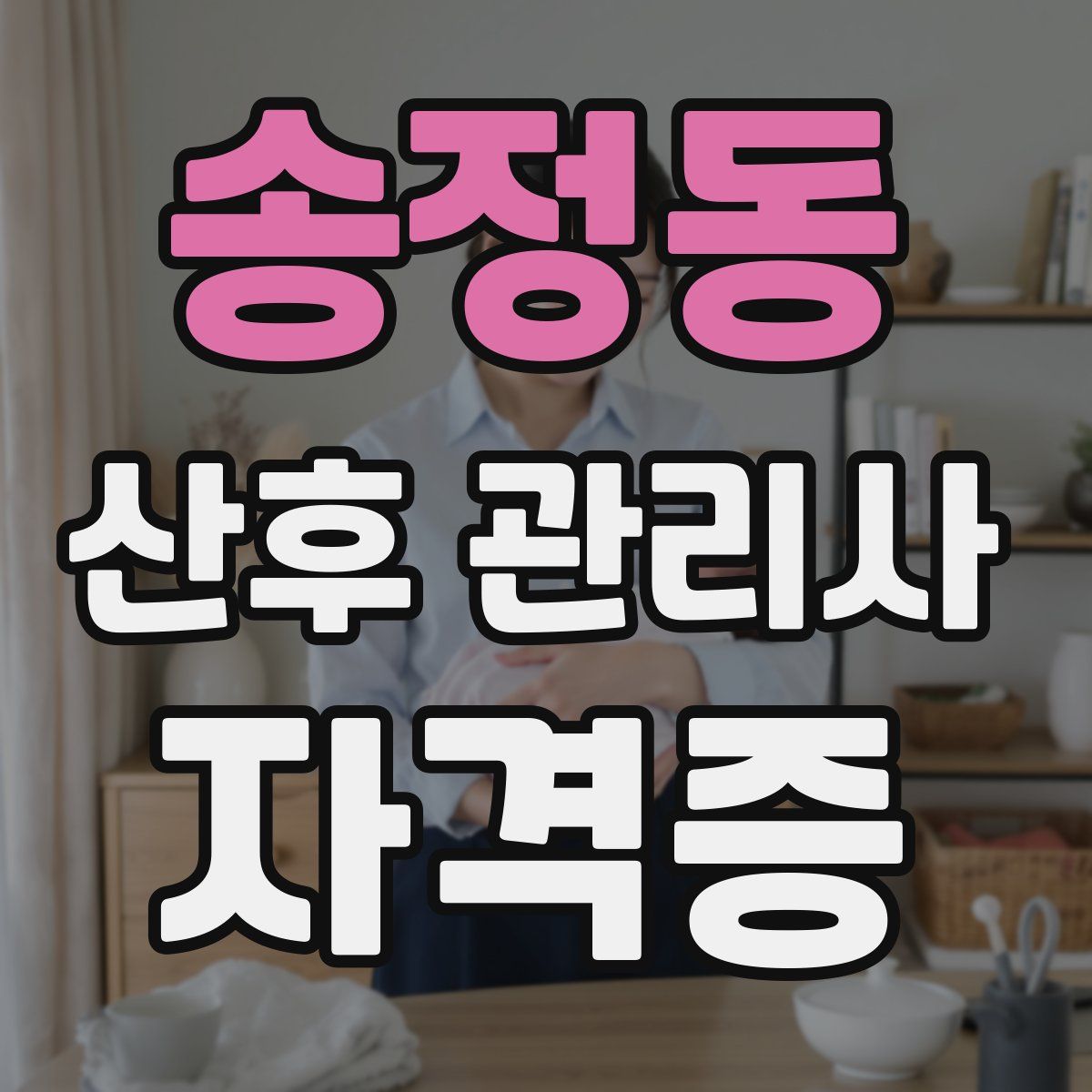 송정동 산후 관리사 자격증
