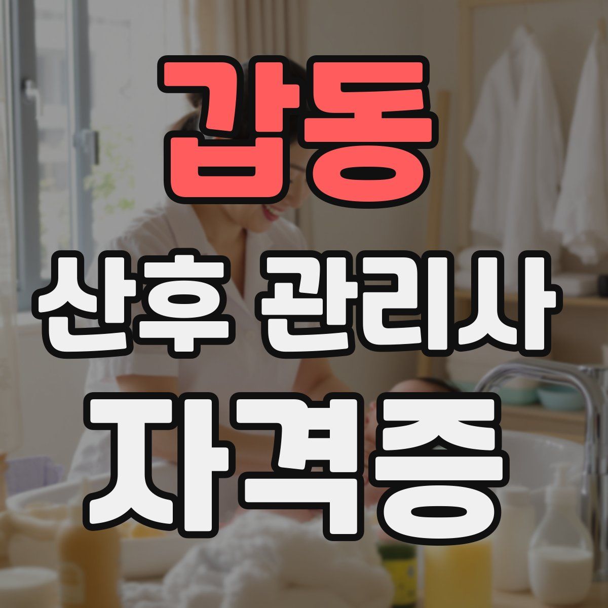 갑동 산후 관리사 자격증
