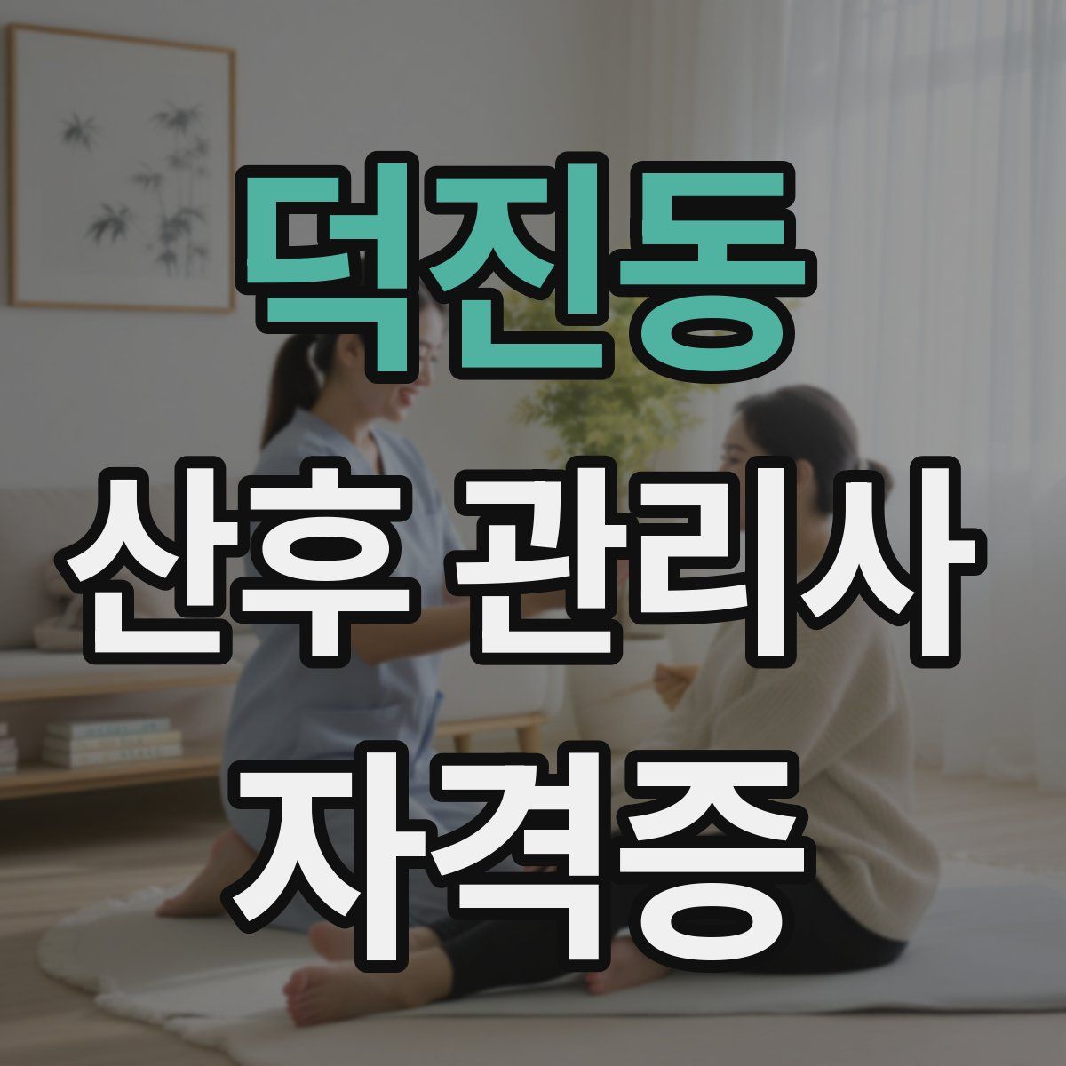 덕진동 산후 관리사 자격증