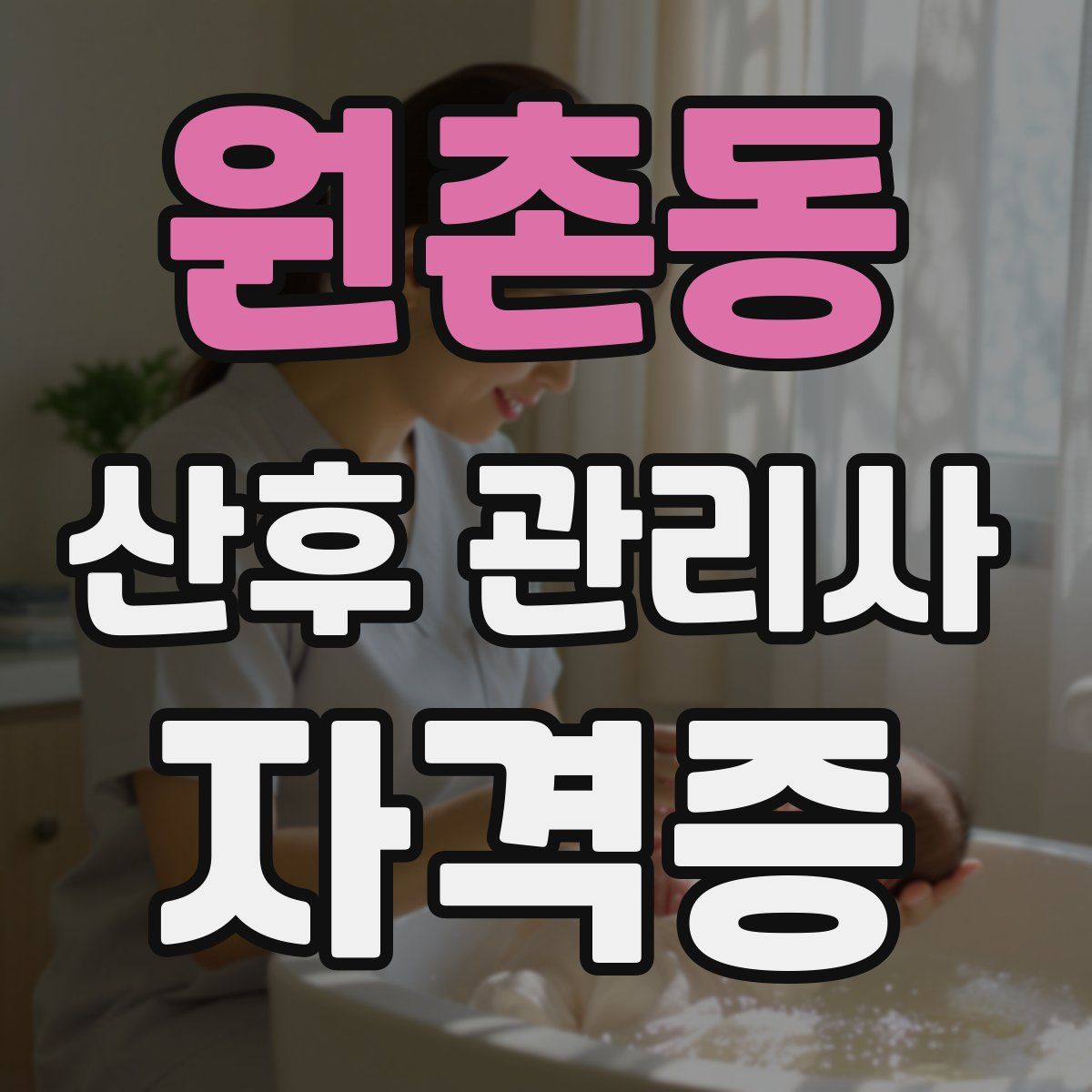 원촌동 산후 관리사 자격증