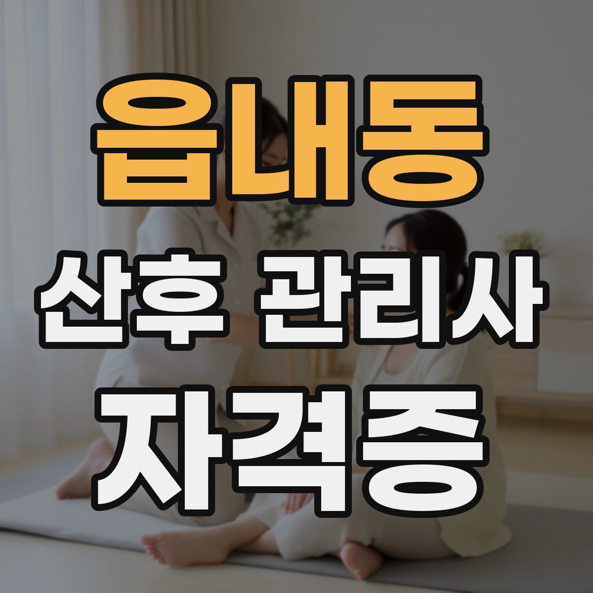 읍내동 산후 관리사 자격증
