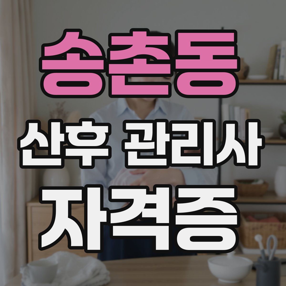 송촌동 산후 관리사 자격증