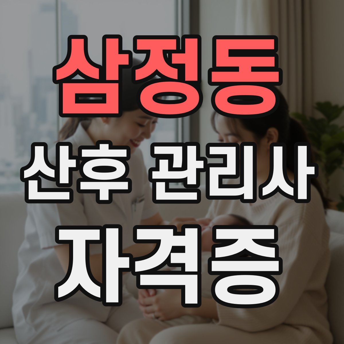 삼정동 산후 관리사 자격증
