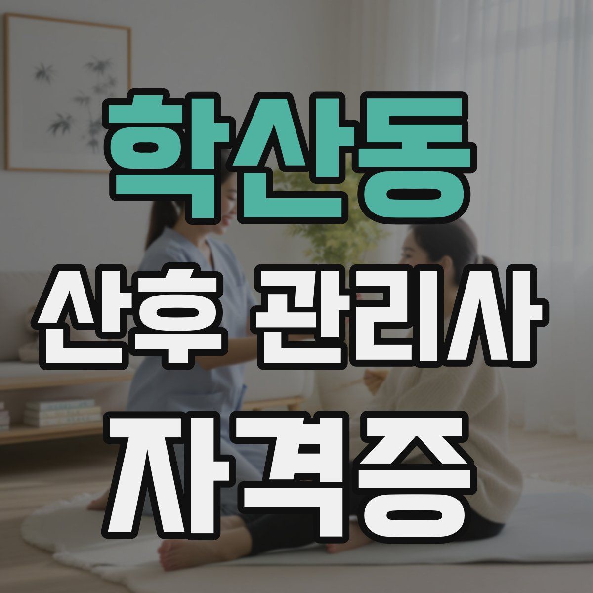학산동 산후 관리사 자격증