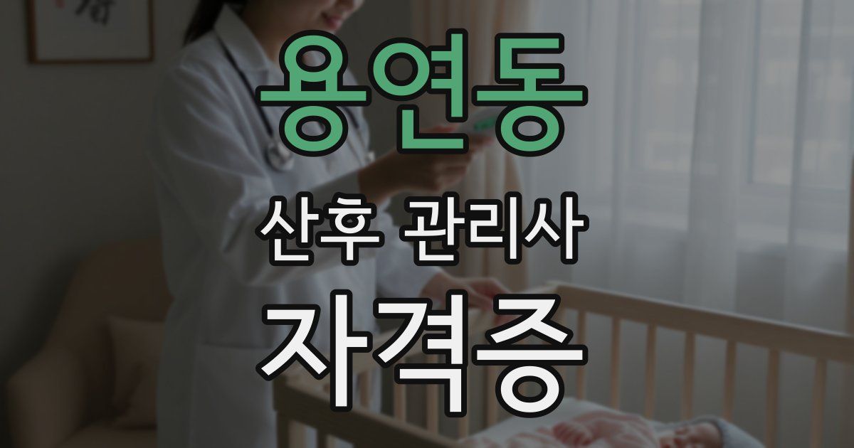 용연동 산후 관리사 자격증