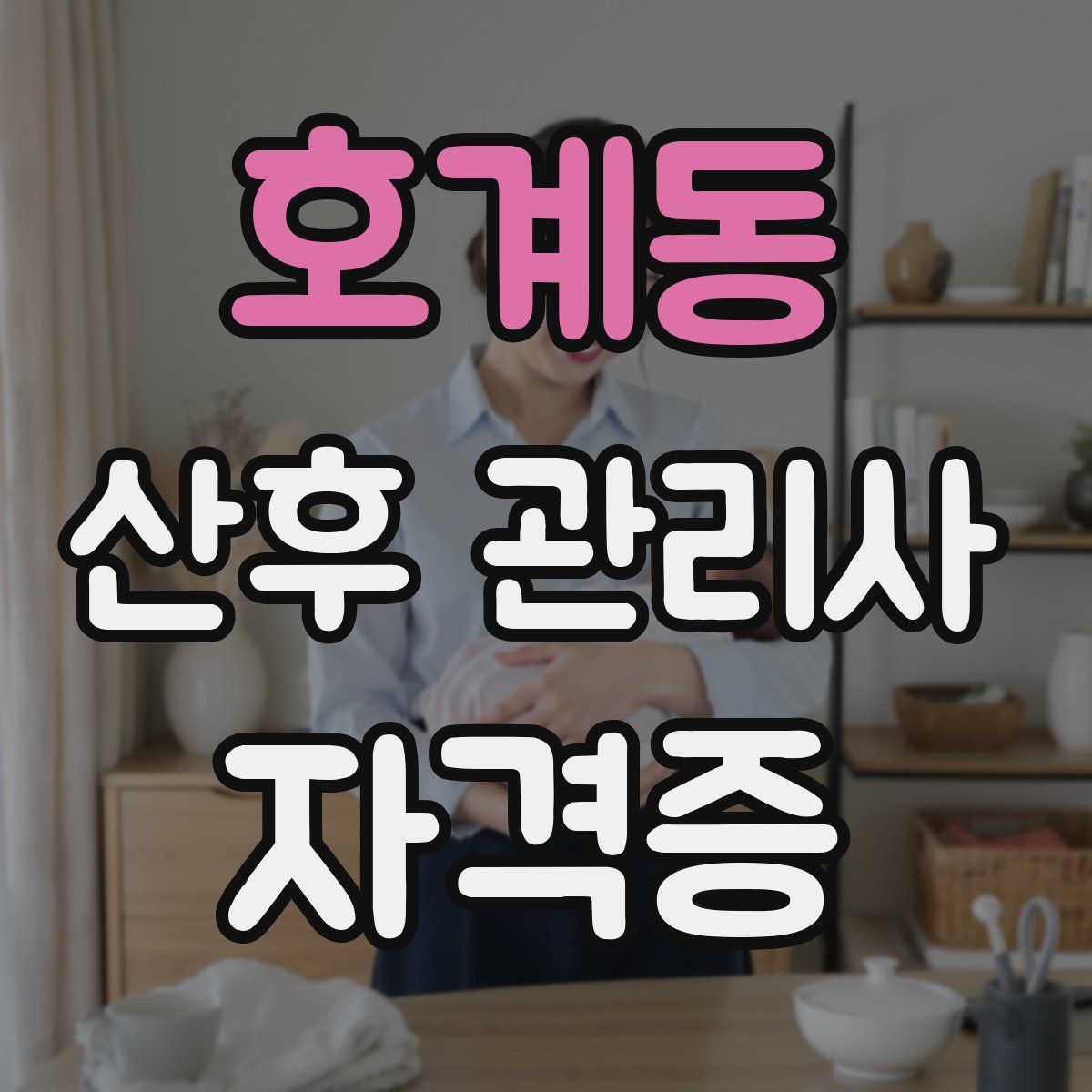 호계동 산후 관리사 자격증