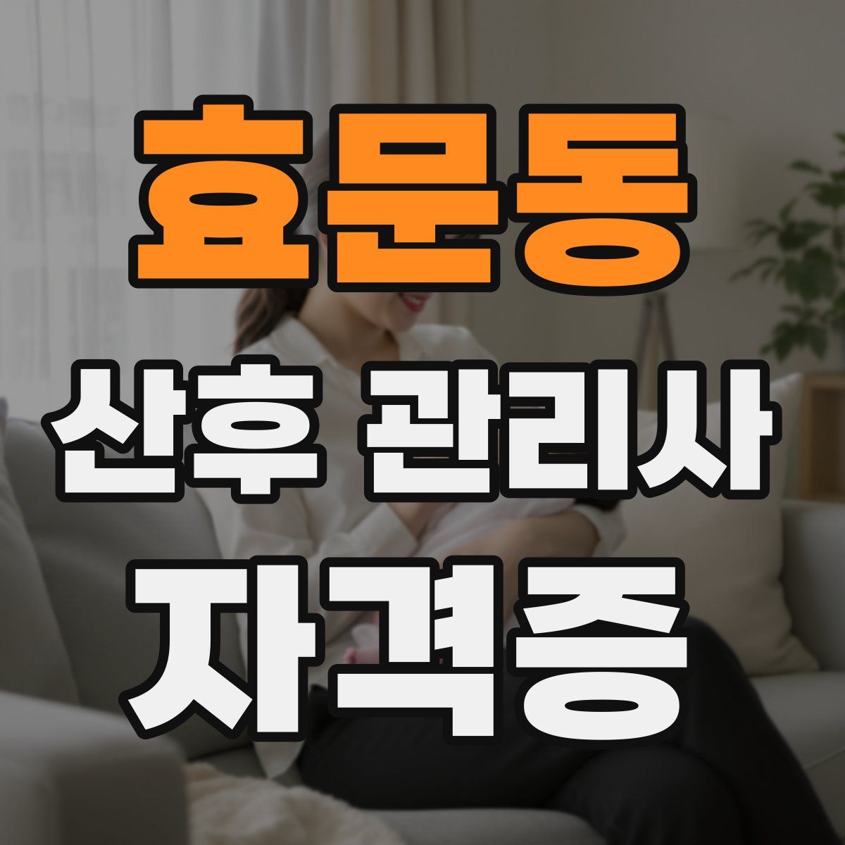 효문동 산후 관리사 자격증