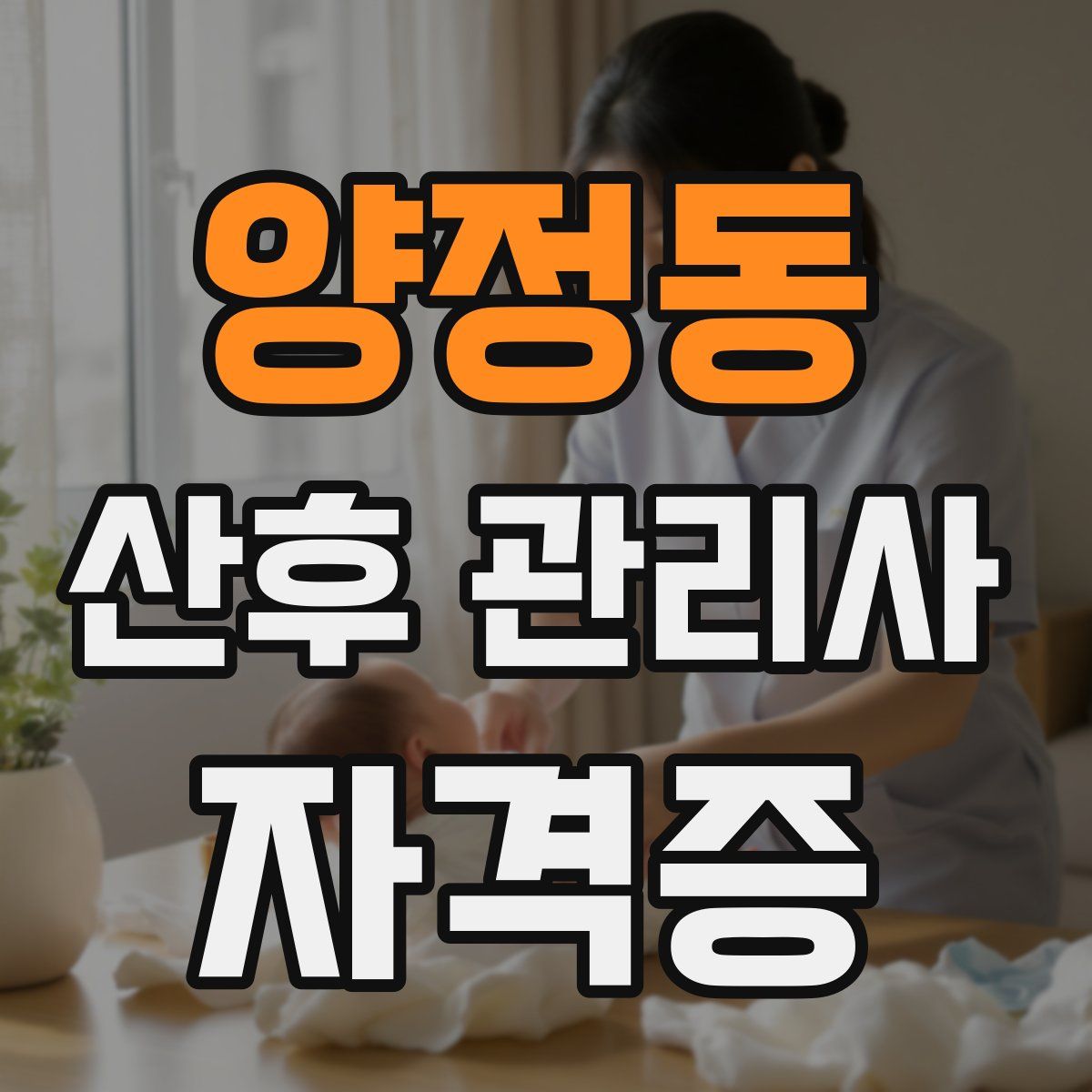양정동 산후 관리사 자격증
