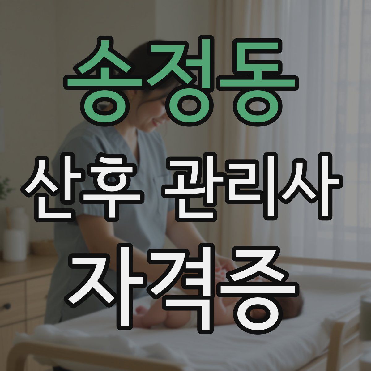 송정동 산후 관리사 자격증
