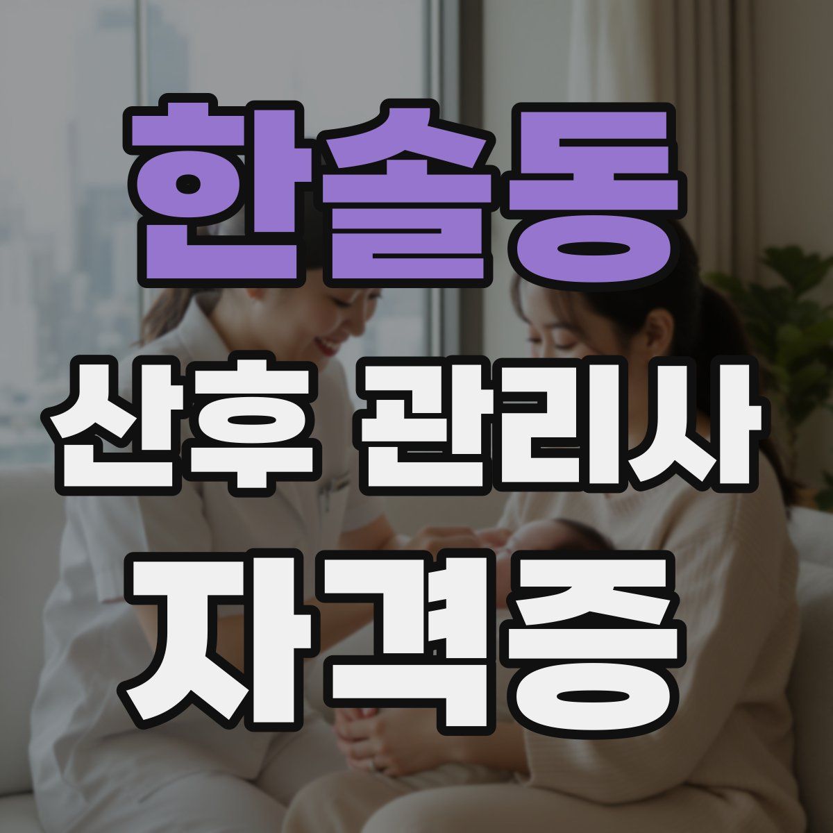 한솔동 산후 관리사 자격증