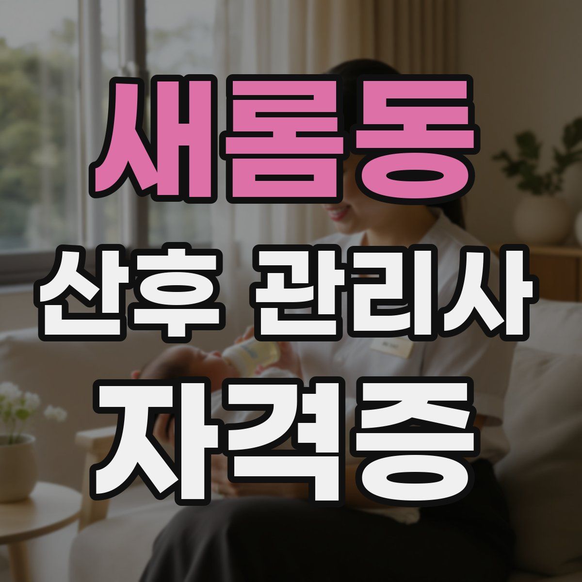 새롬동 산후 관리사 자격증