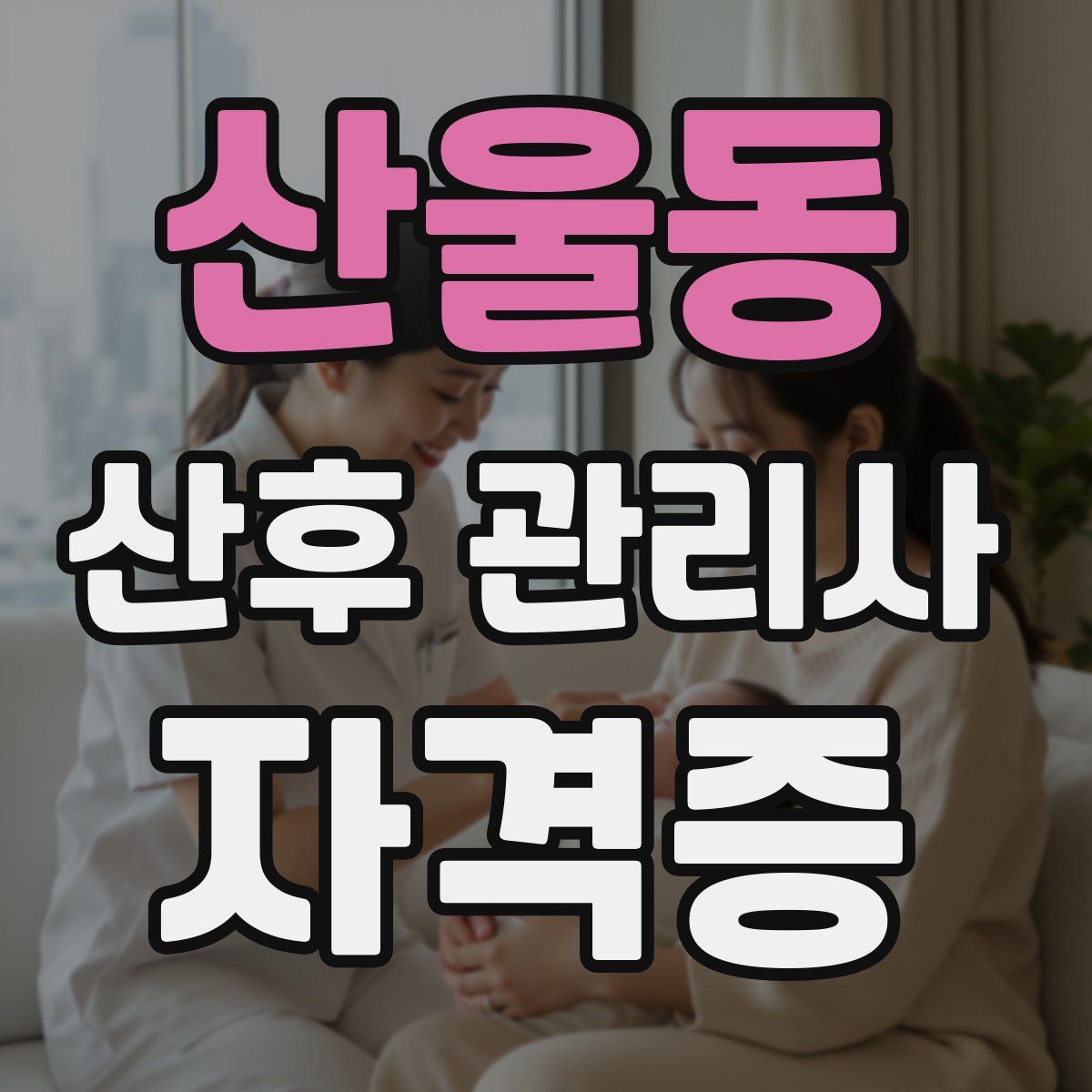 산울동 산후 관리사 자격증