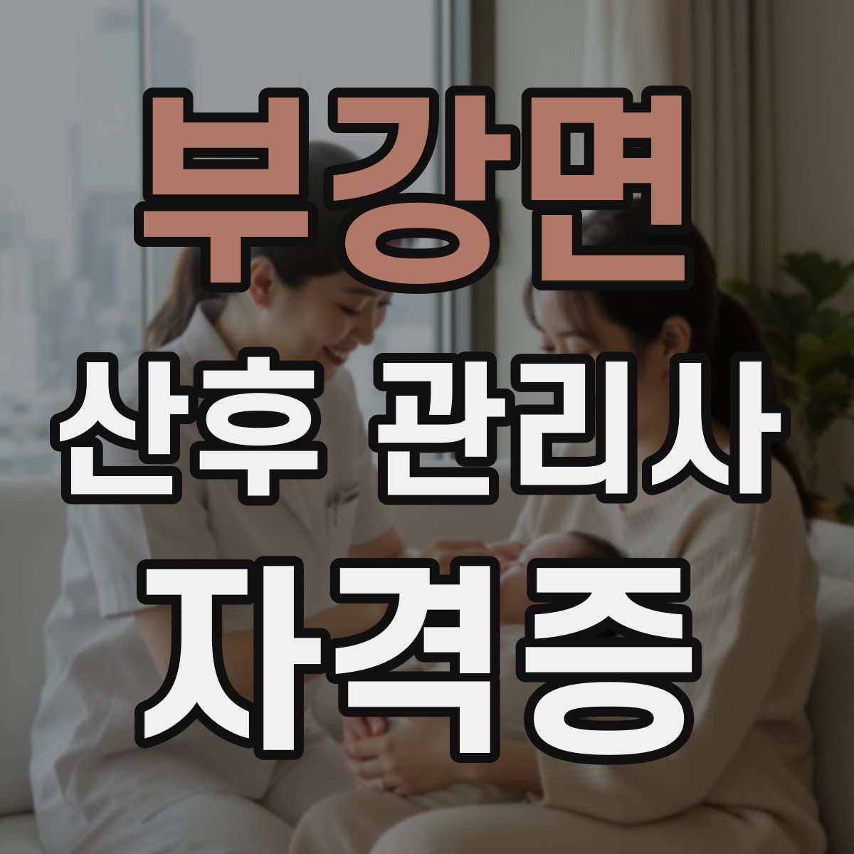부강면 산후 관리사 자격증