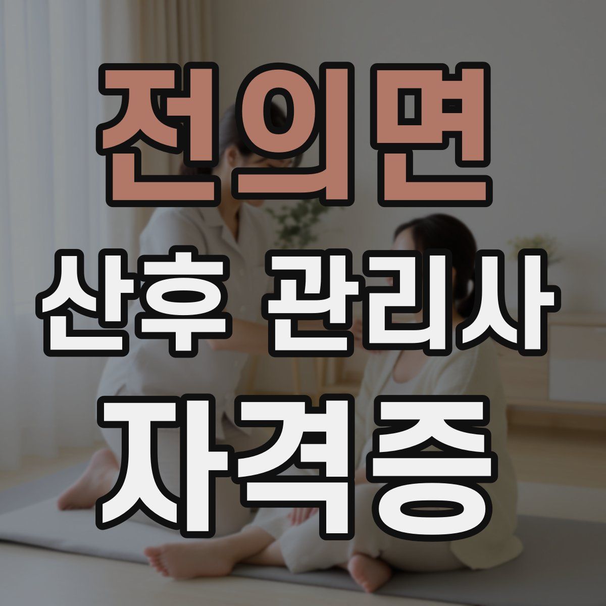 전의면 산후 관리사 자격증