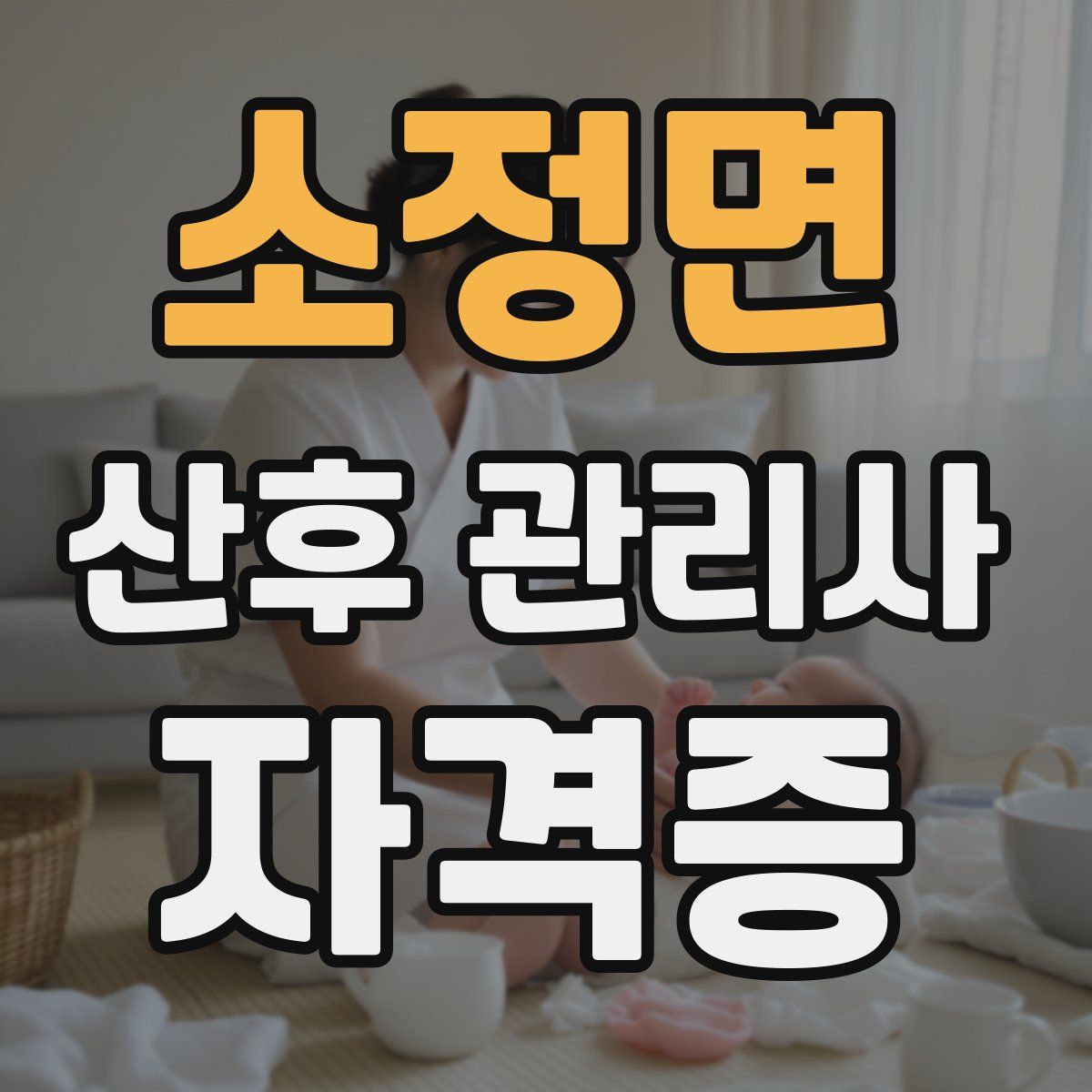 소정면 산후 관리사 자격증