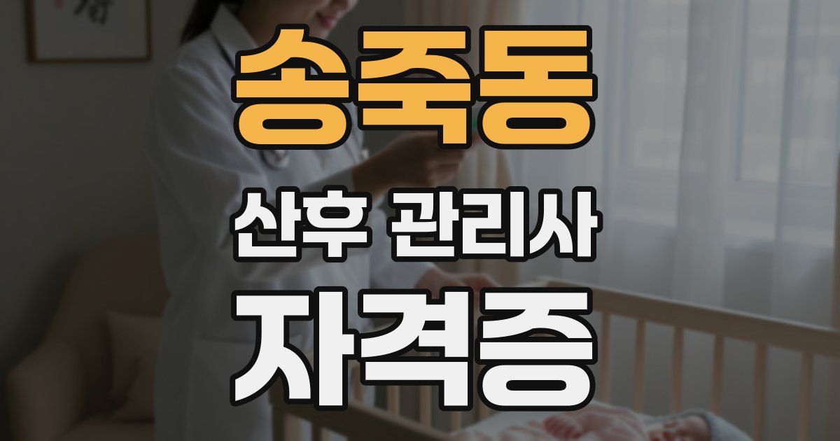 송죽동 산후 관리사 자격증