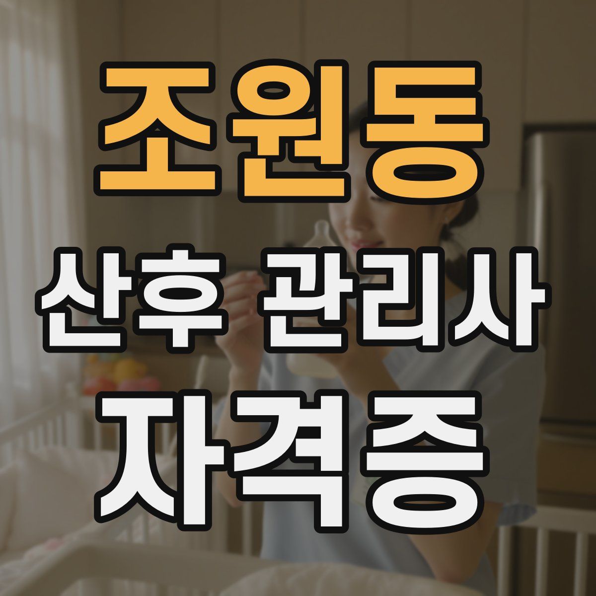조원동 산후 관리사 자격증