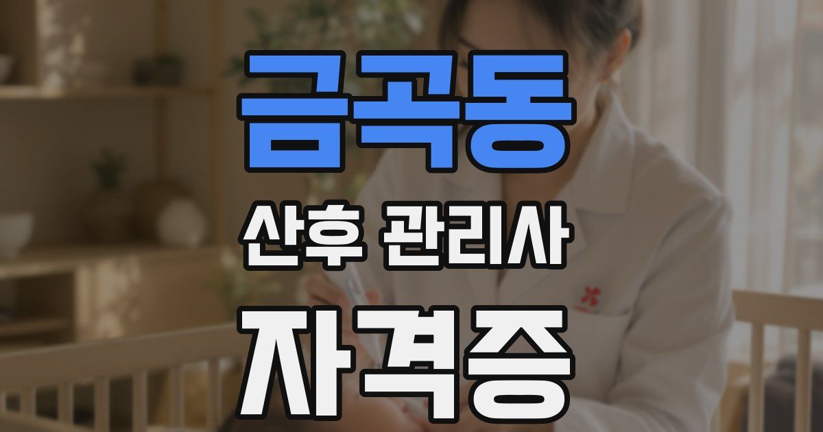 금곡동 산후 관리사 자격증
