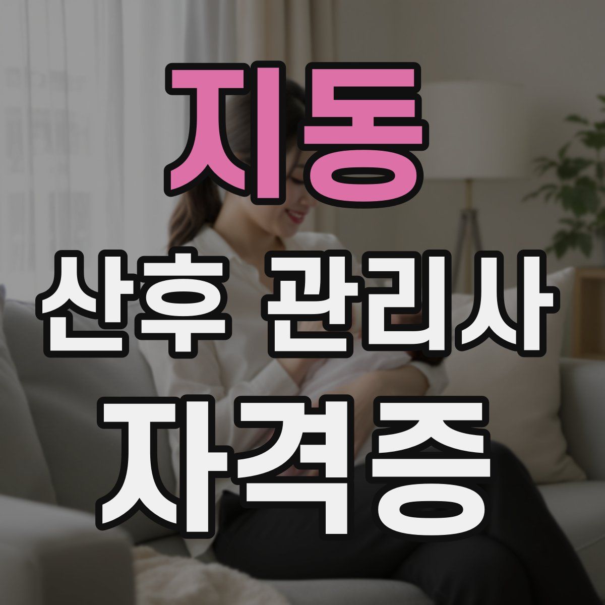 지동 산후 관리사 자격증