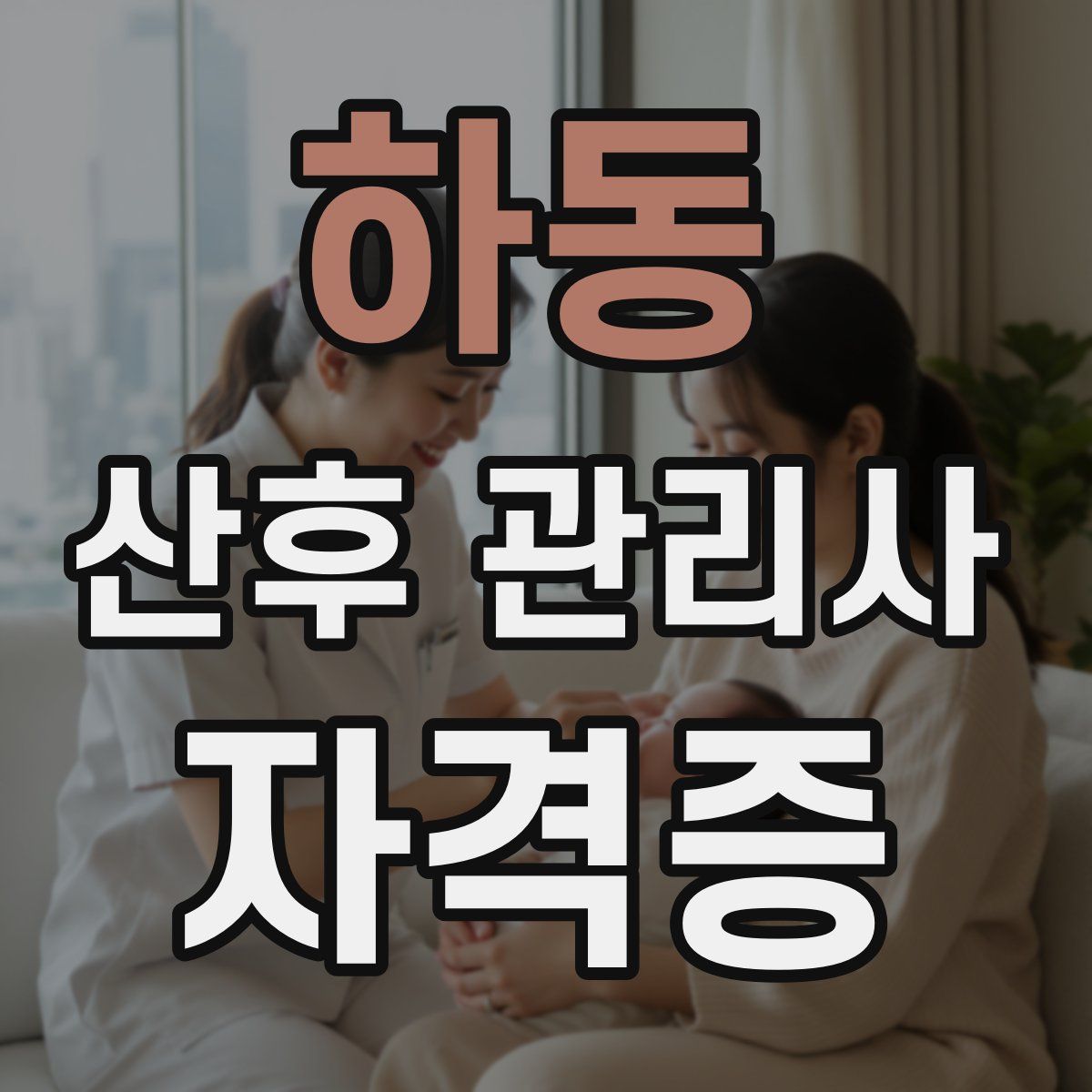 하동 산후 관리사 자격증