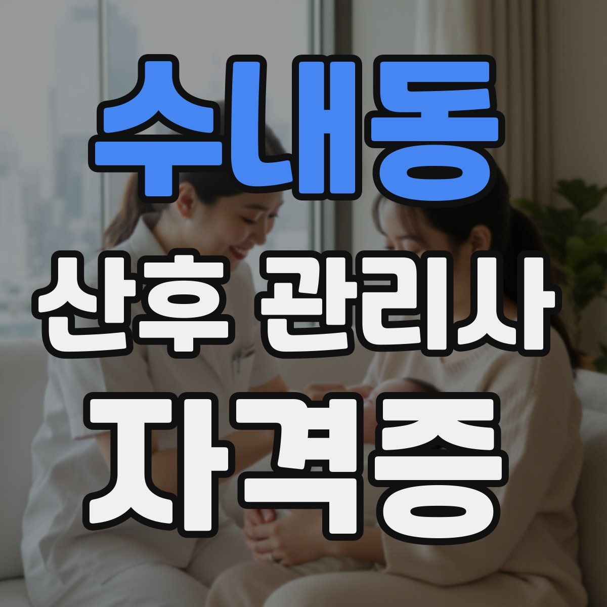 수내동 산후 관리사 자격증