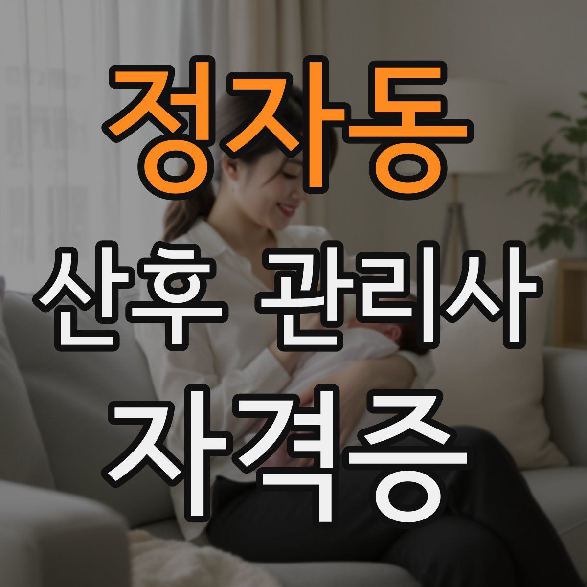 정자동 산후 관리사 자격증