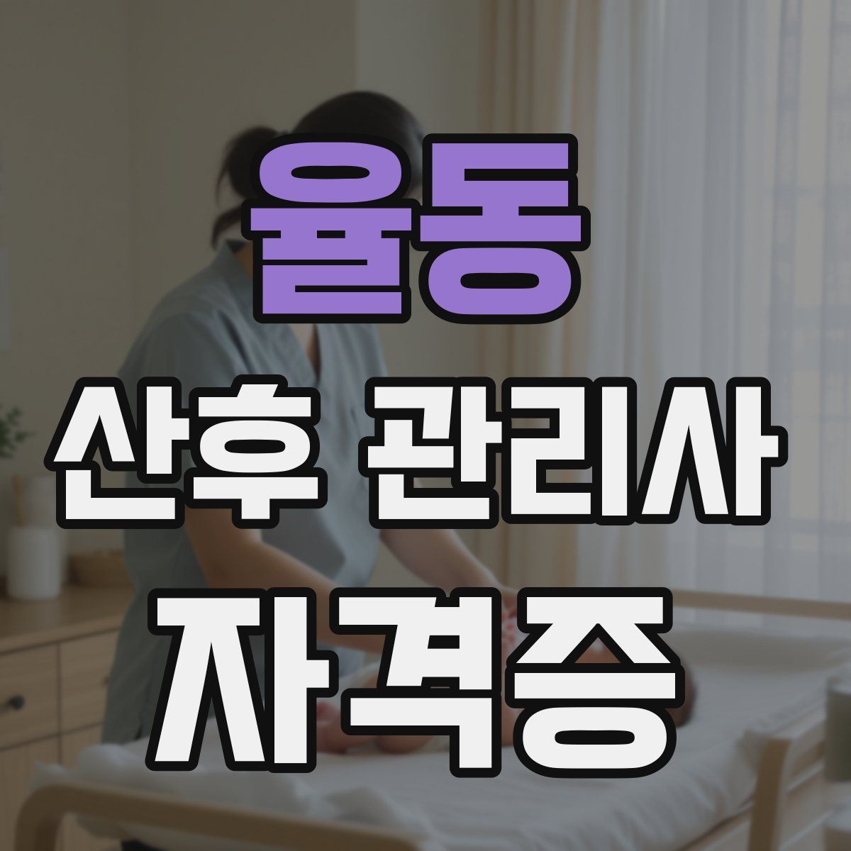 율동 산후 관리사 자격증