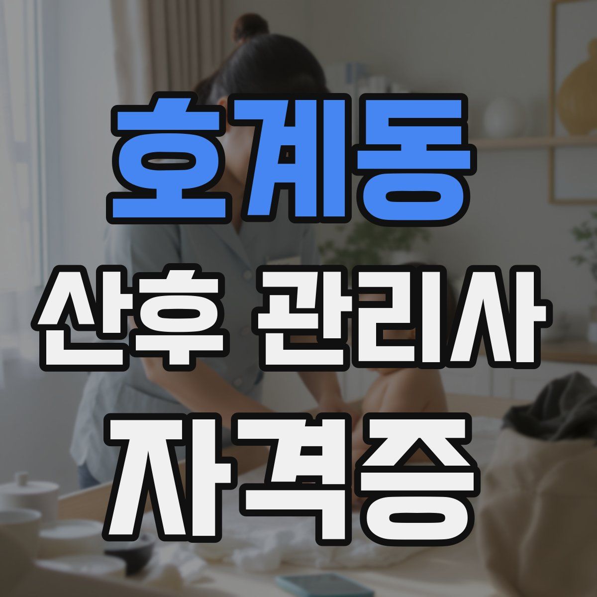 호계동 산후 관리사 자격증