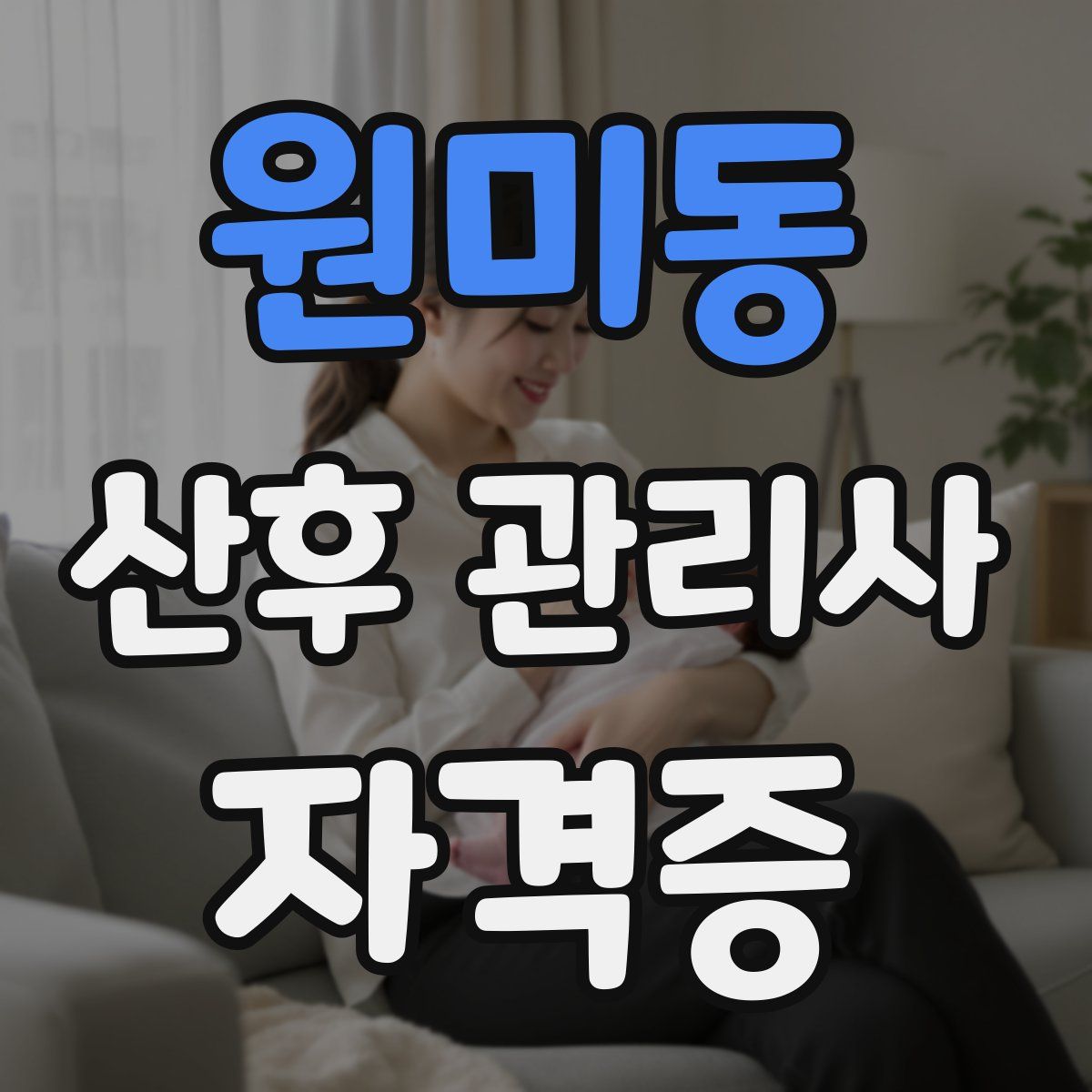 원미동 산후 관리사 자격증