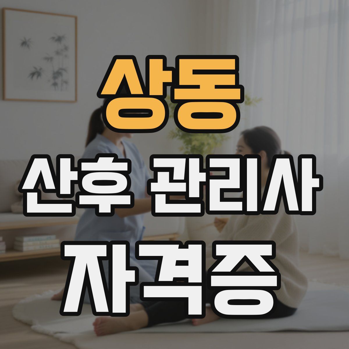 상동 산후 관리사 자격증