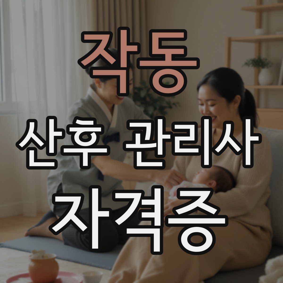 작동 산후 관리사 자격증 케어 품질을 일정하게 유지하는 체크리스트