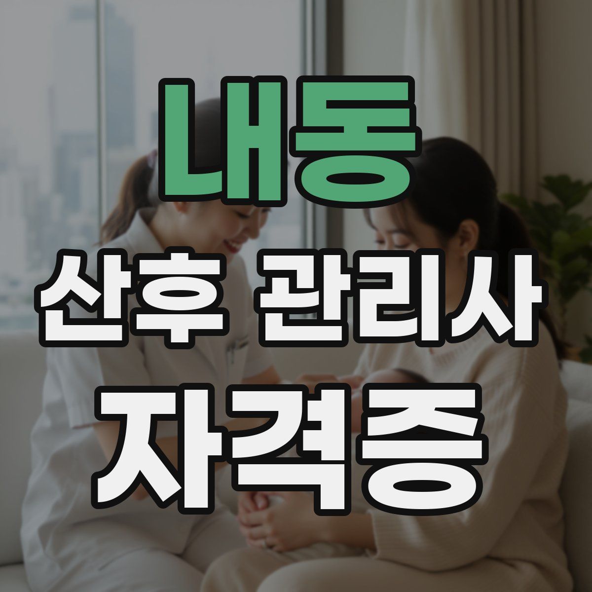 내동 산후 관리사 자격증