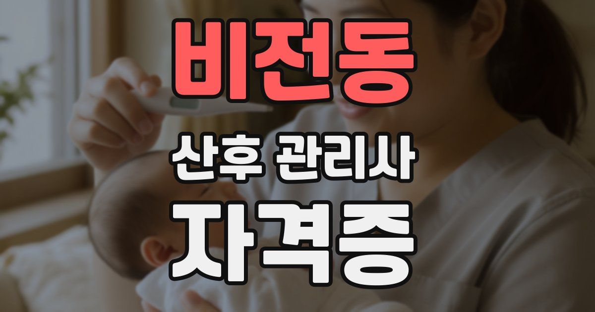 비전동 산후 관리사 자격증