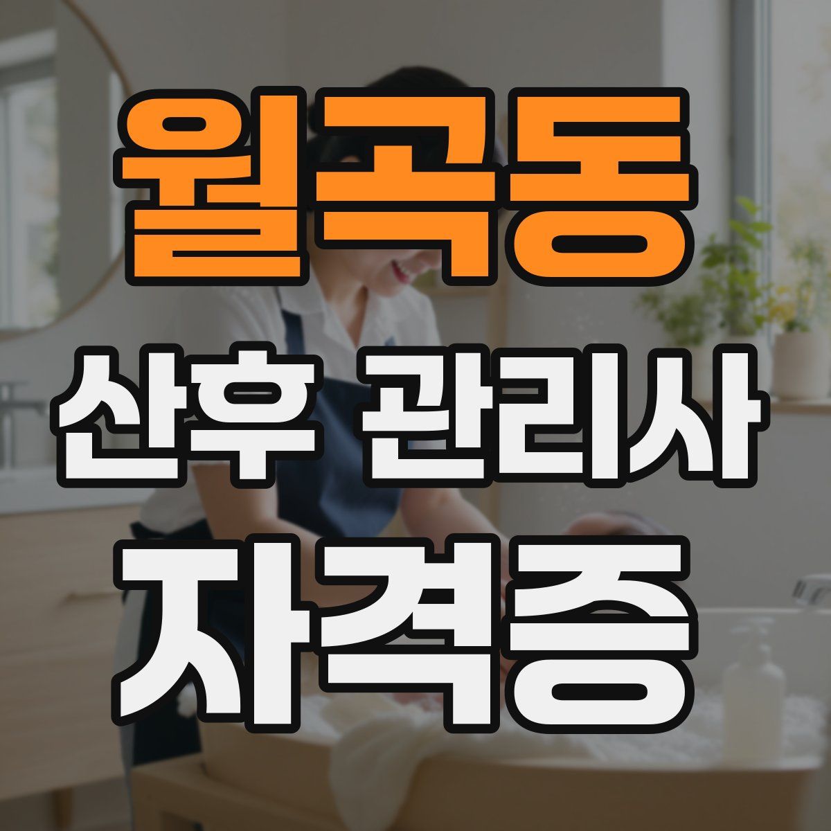월곡동 산후 관리사 자격증