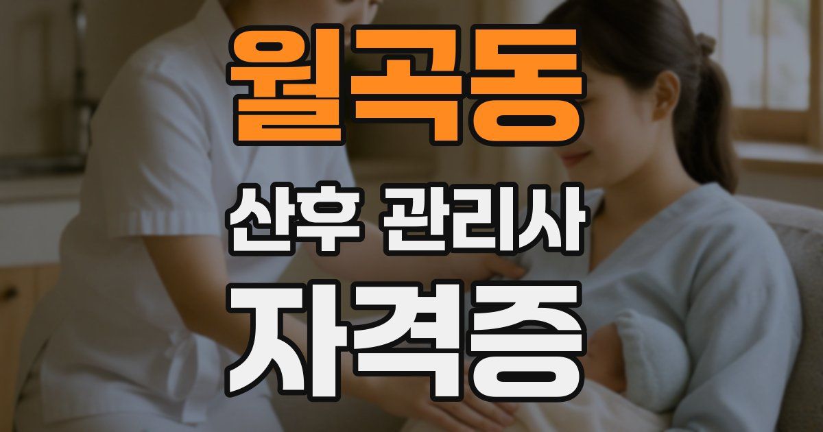 월곡동 산후 관리사 자격증