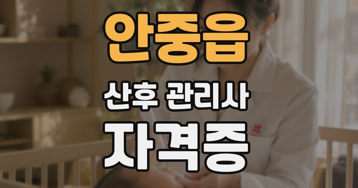 안중읍 산후 관리사 자격증