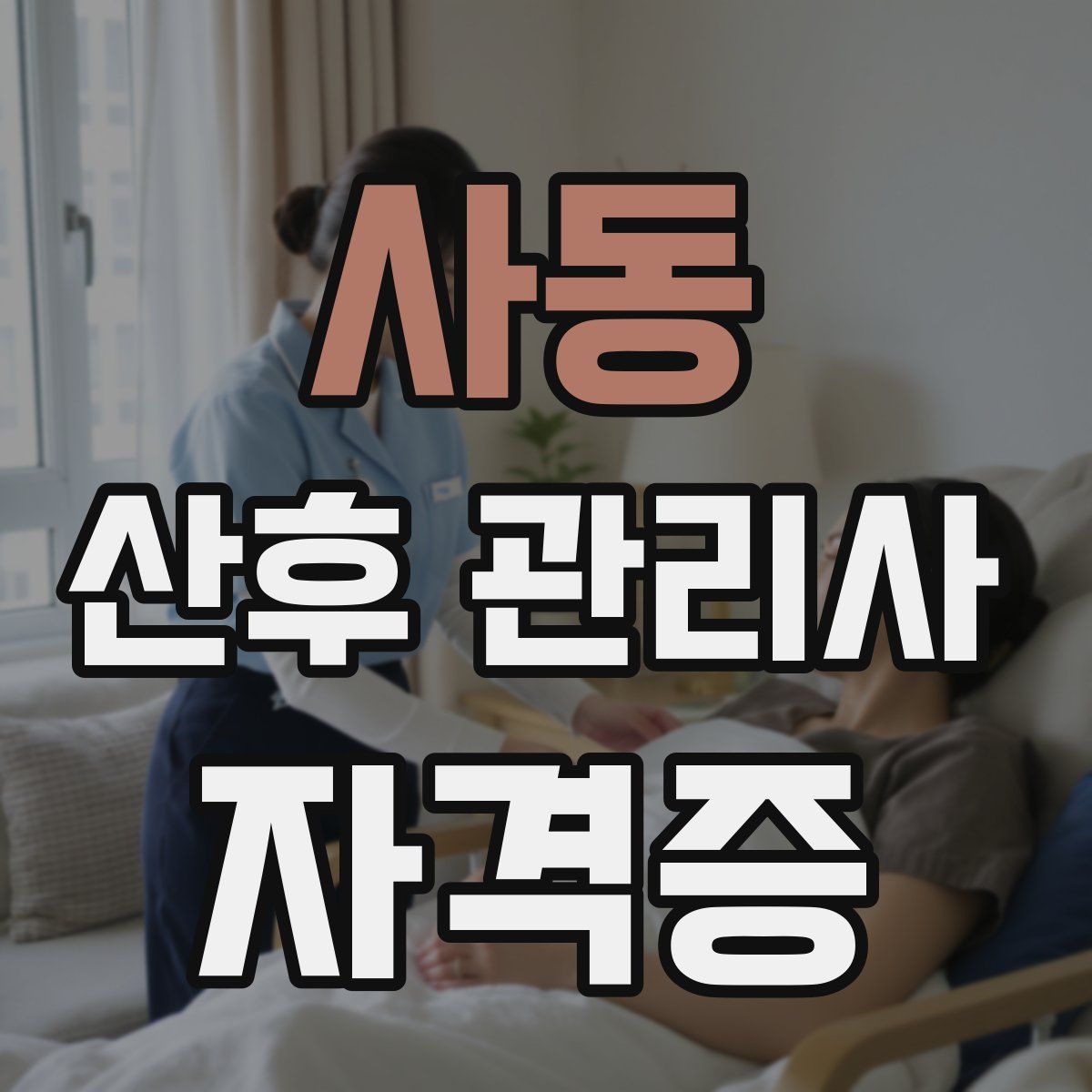사동 산후 관리사 자격증
