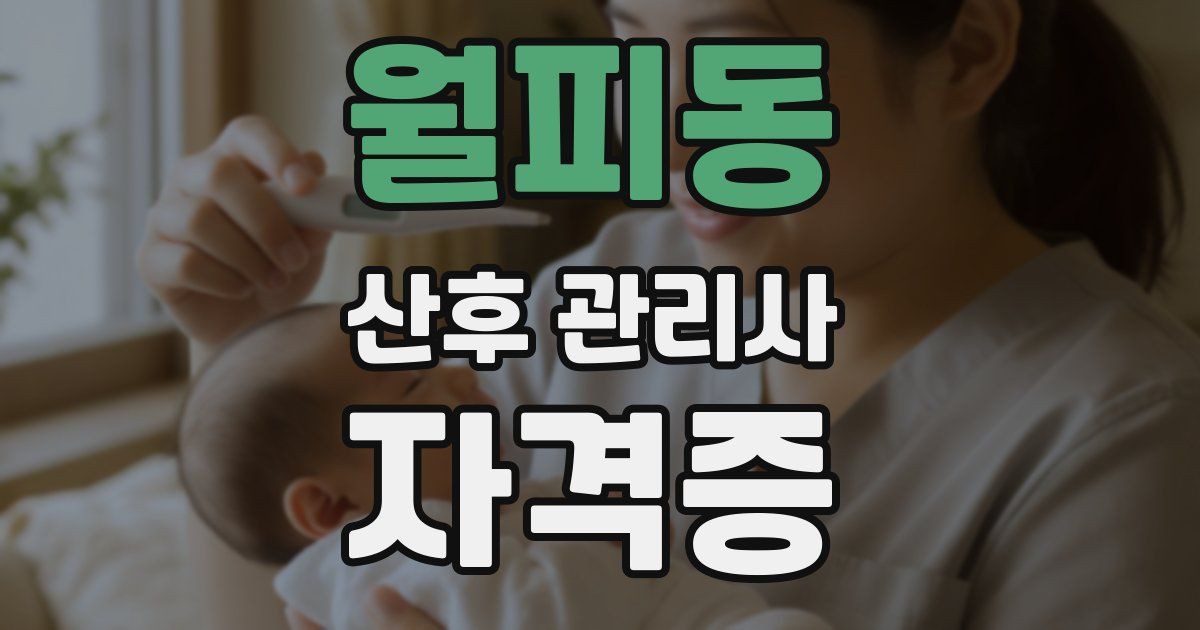 월피동 산후 관리사 자격증