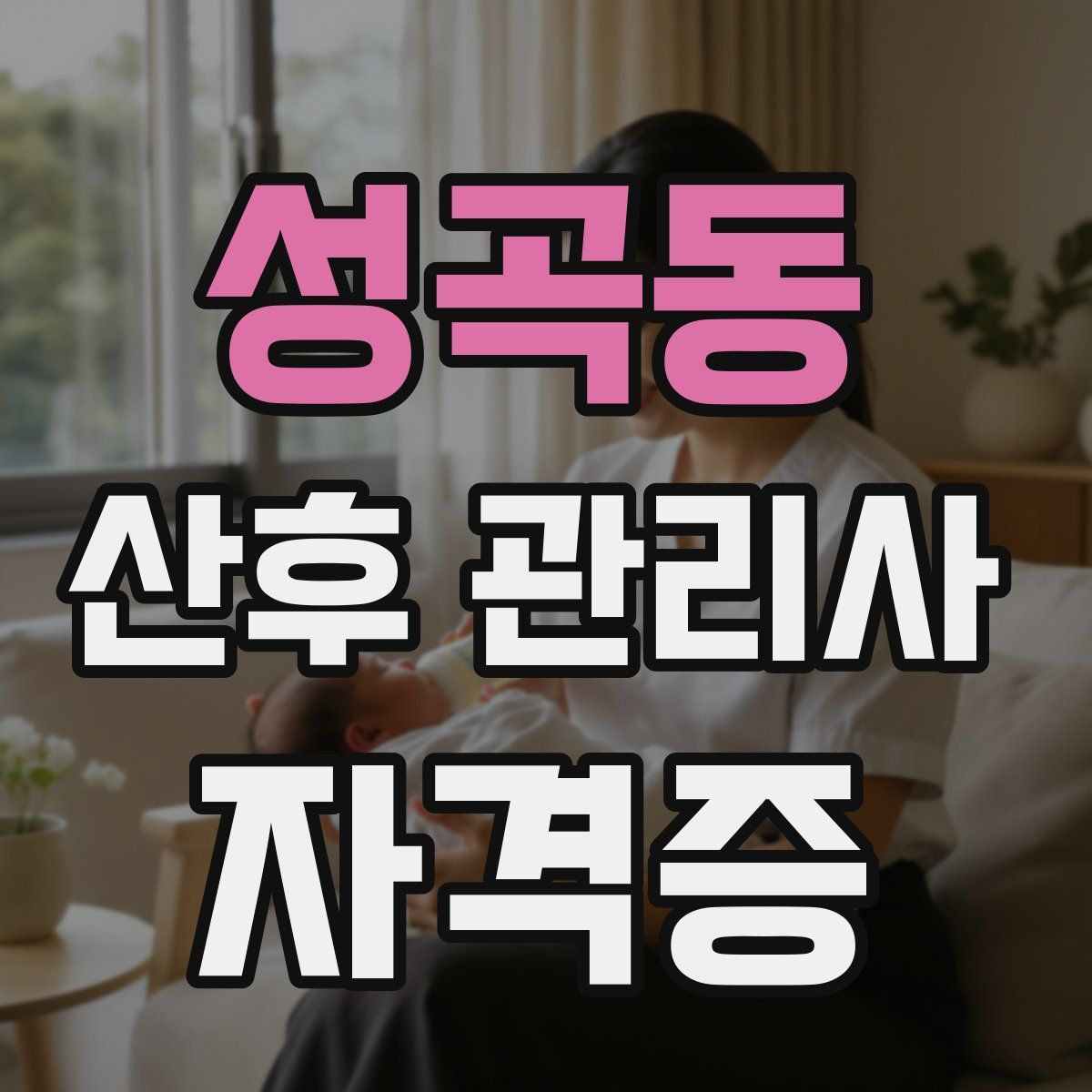 성곡동 산후 관리사 자격증