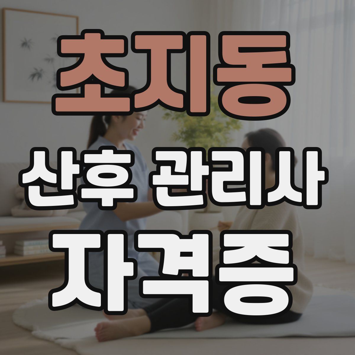 초지동 산후 관리사 자격증