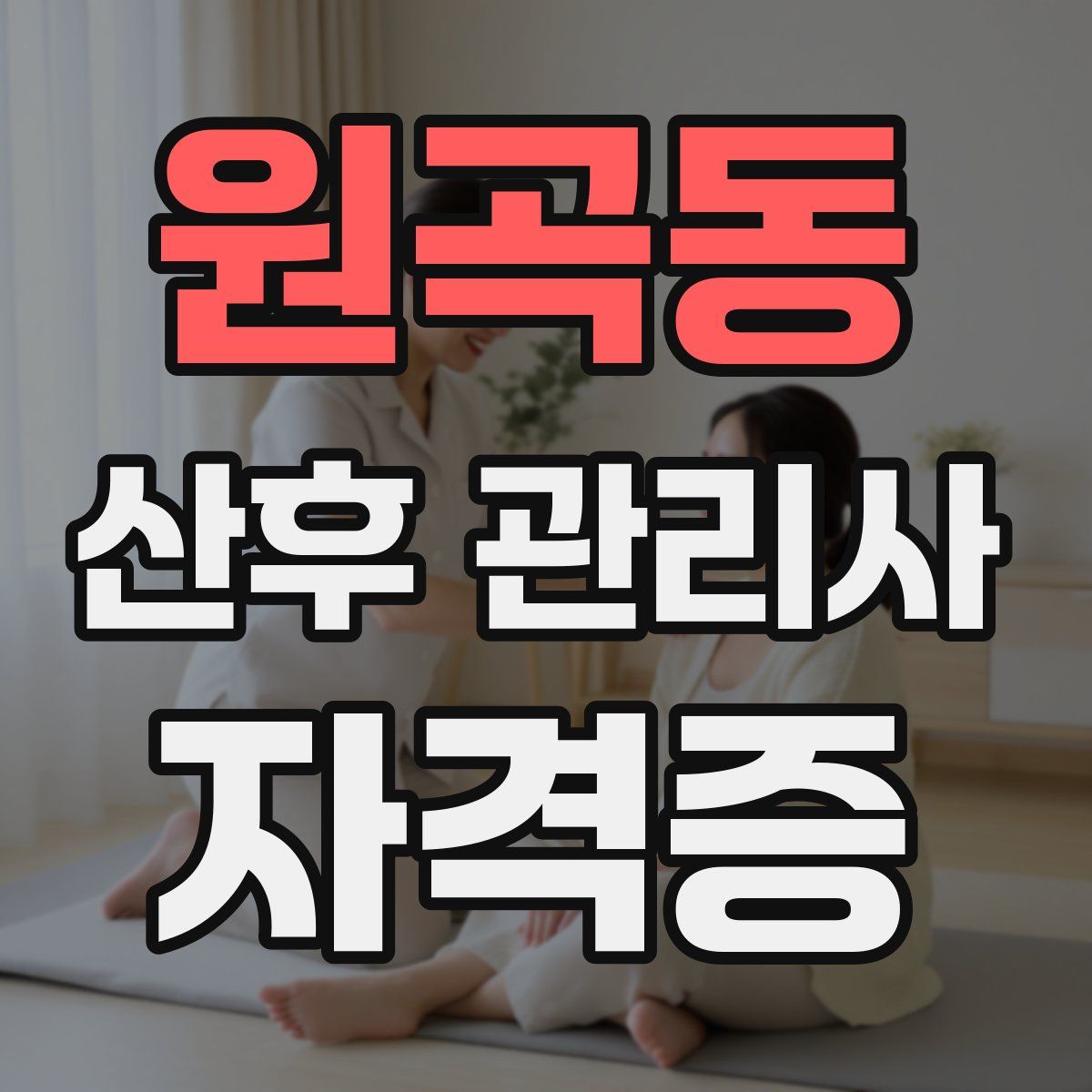 원곡동 산후 관리사 자격증