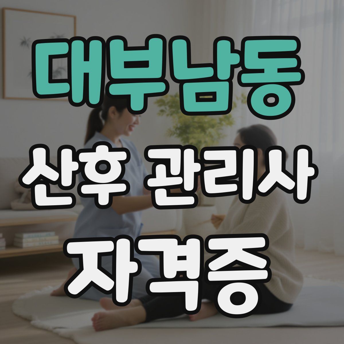 대부남동 산후 관리사 자격증