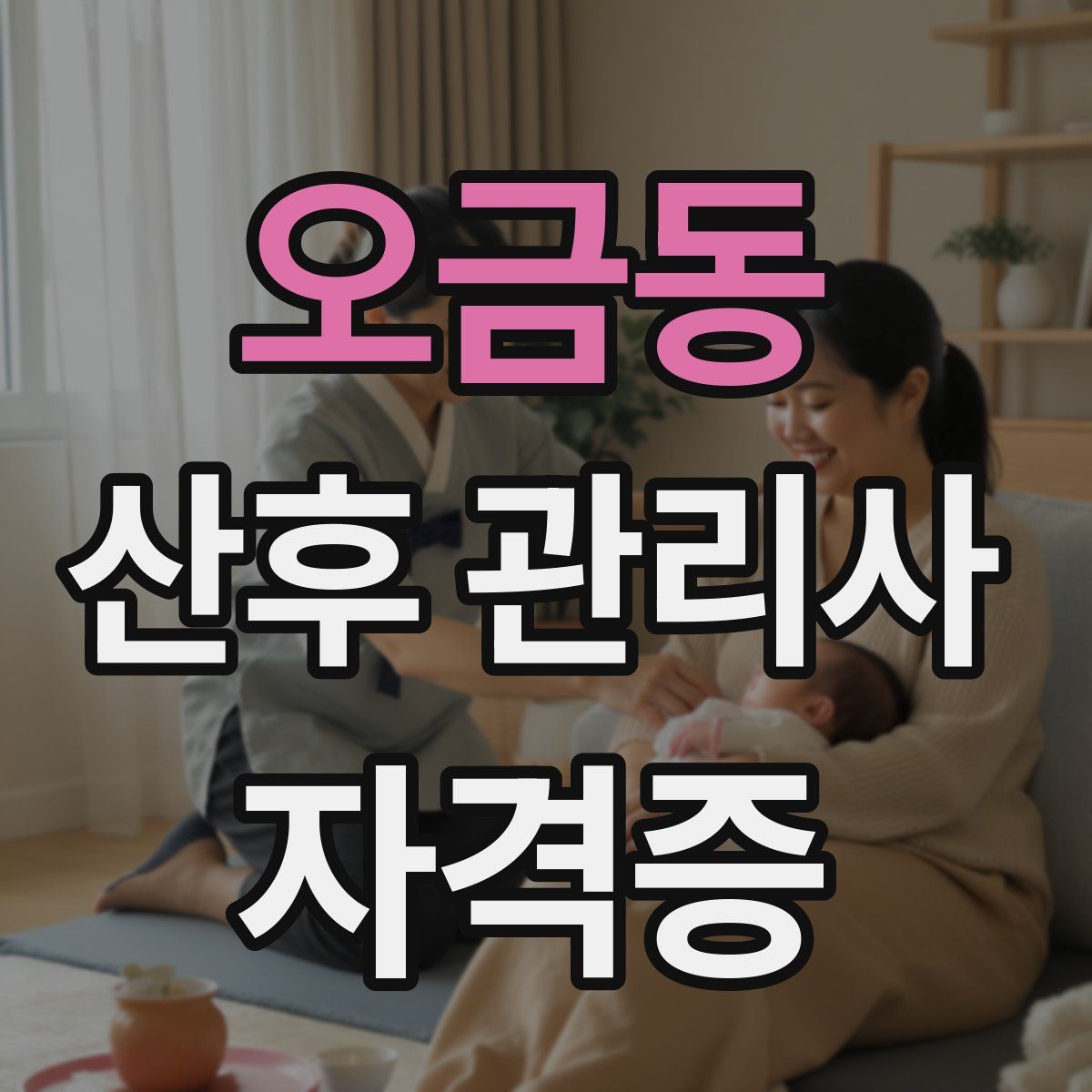 오금동 산후 관리사 자격증