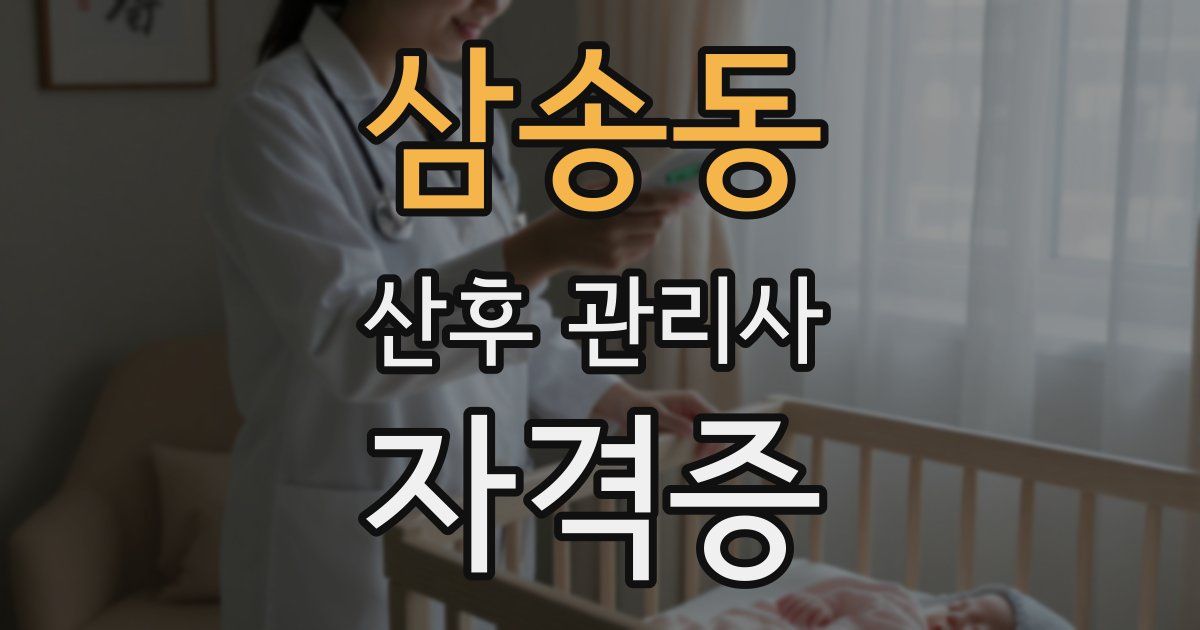 삼송동 산후 관리사 자격증